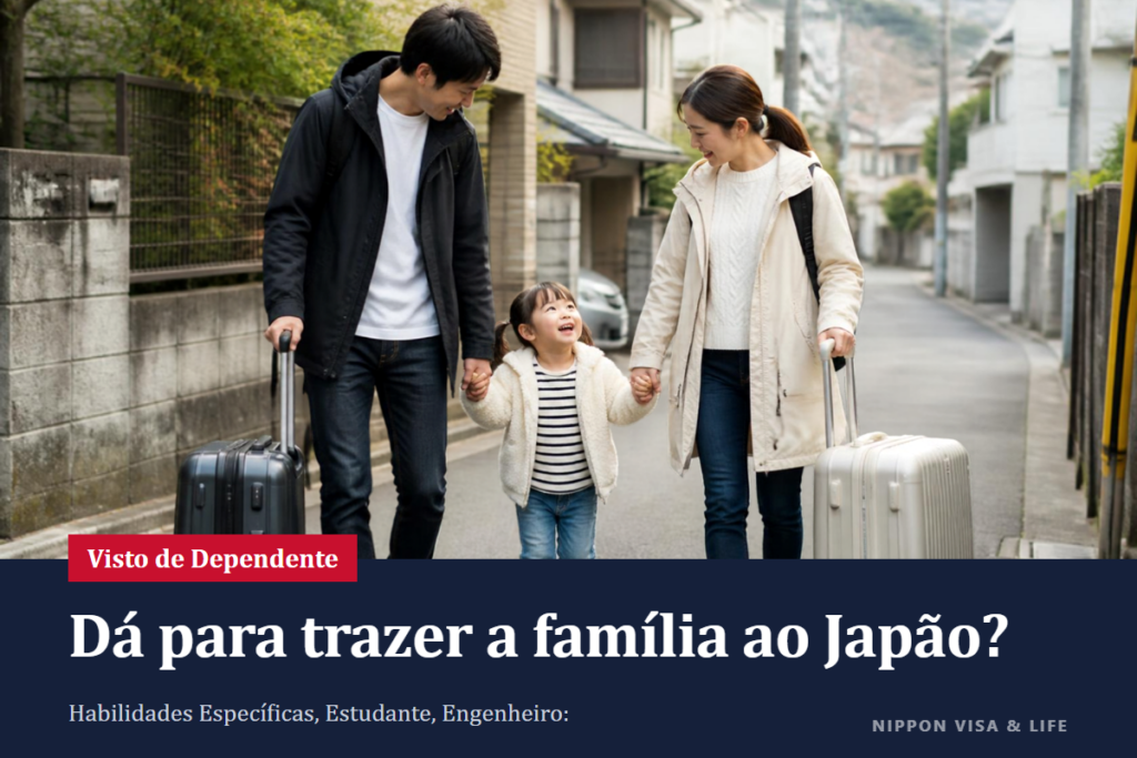 Com quais status de residência é possível trazer a família com o visto de Dependente? Habilidades Específicas, Estudante e Engenheiro/Especialista em Humanidades: se pode ou não e as condições
