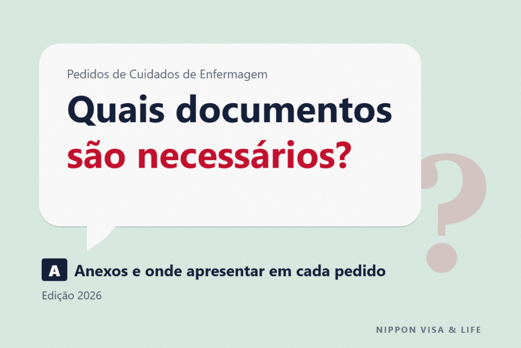 Lista de documentos necessários para Habilidades Específicas “Cuidados de Enfermagem” | Anexos e onde apresentar na Elegibilidade, na Mudança e na Prorrogação [Edição 2026]