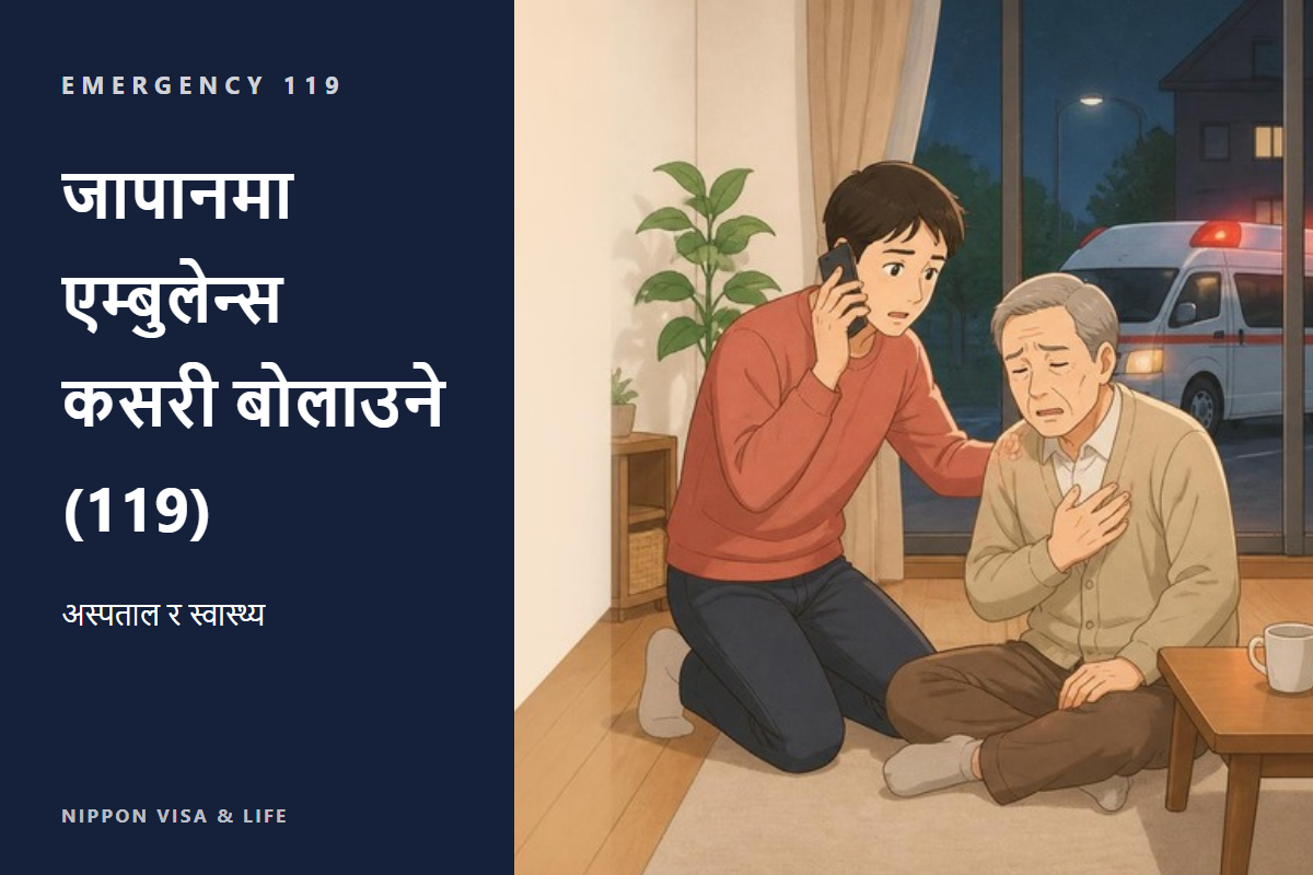 जापानमा एम्बुलेन्स कसरी बोलाउने | 119 मा फोन गर्ने तरिका, भन्नुपर्ने कुरा र अन्योल भएमा सल्लाह लिने ठाउँ (#7119)
