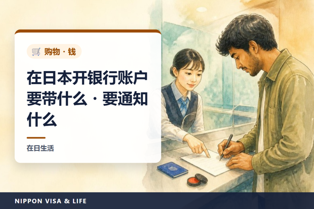 在日本如何开设银行账户｜需要的东西・无法开户的原因・住址或在留期限变更时的联系