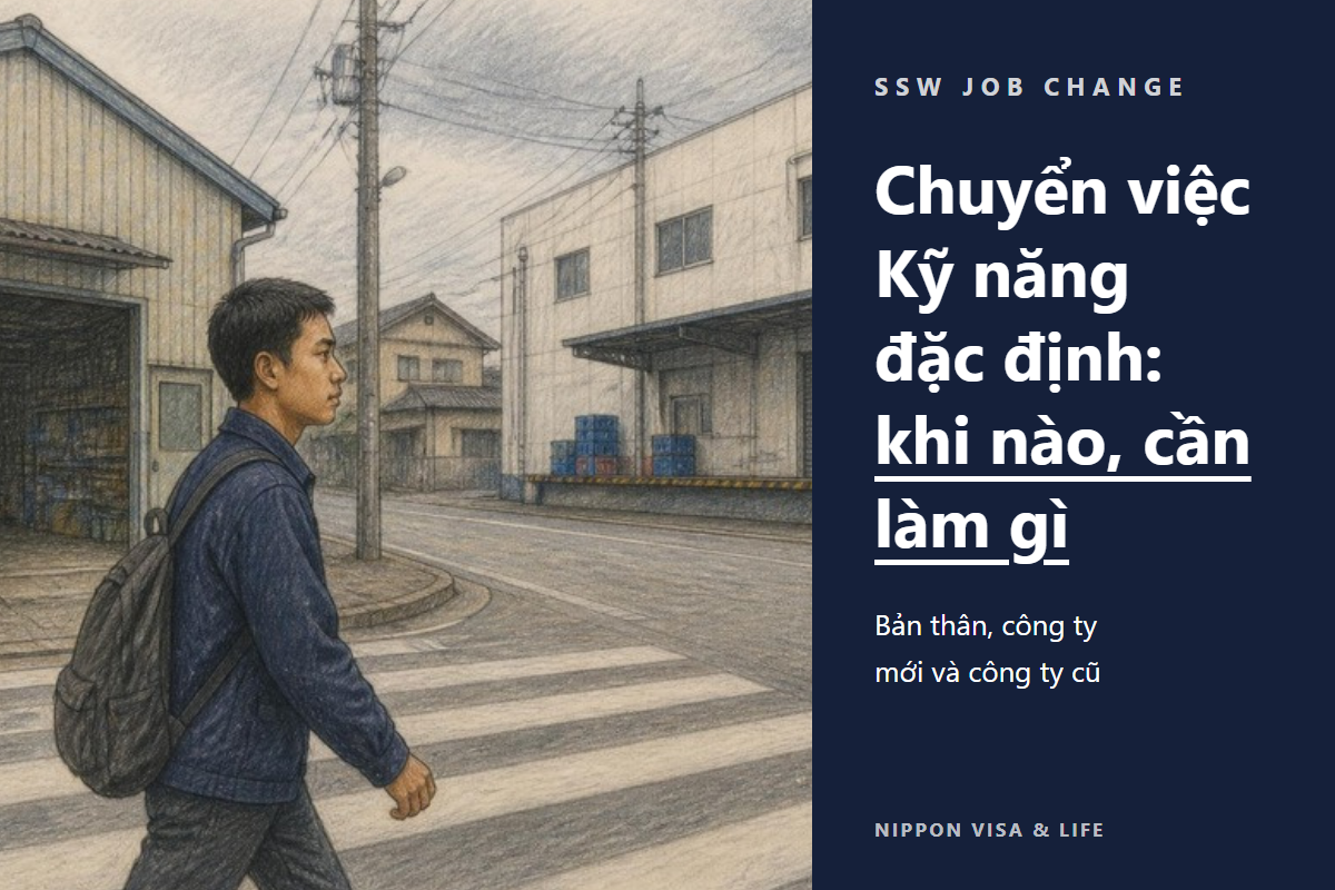Hướng dẫn chuyển việc khi có tư cách Kỹ năng đặc định｜Bảng tổng hợp thủ tục và thứ tự của người lao động, công ty mới và công ty cũ