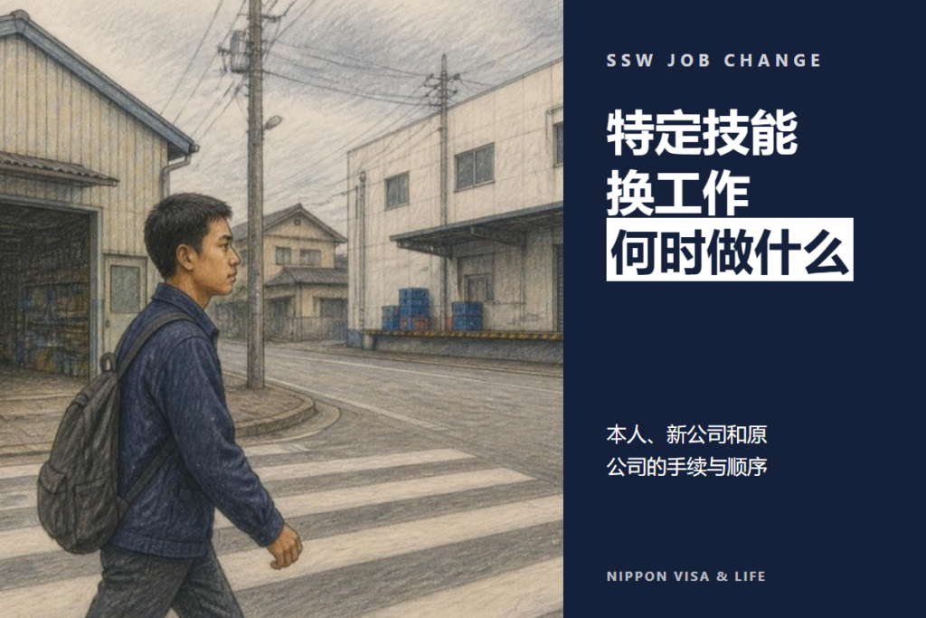 特定技能换工作指南｜用一览表说明本人・新公司・原公司的手续与顺序