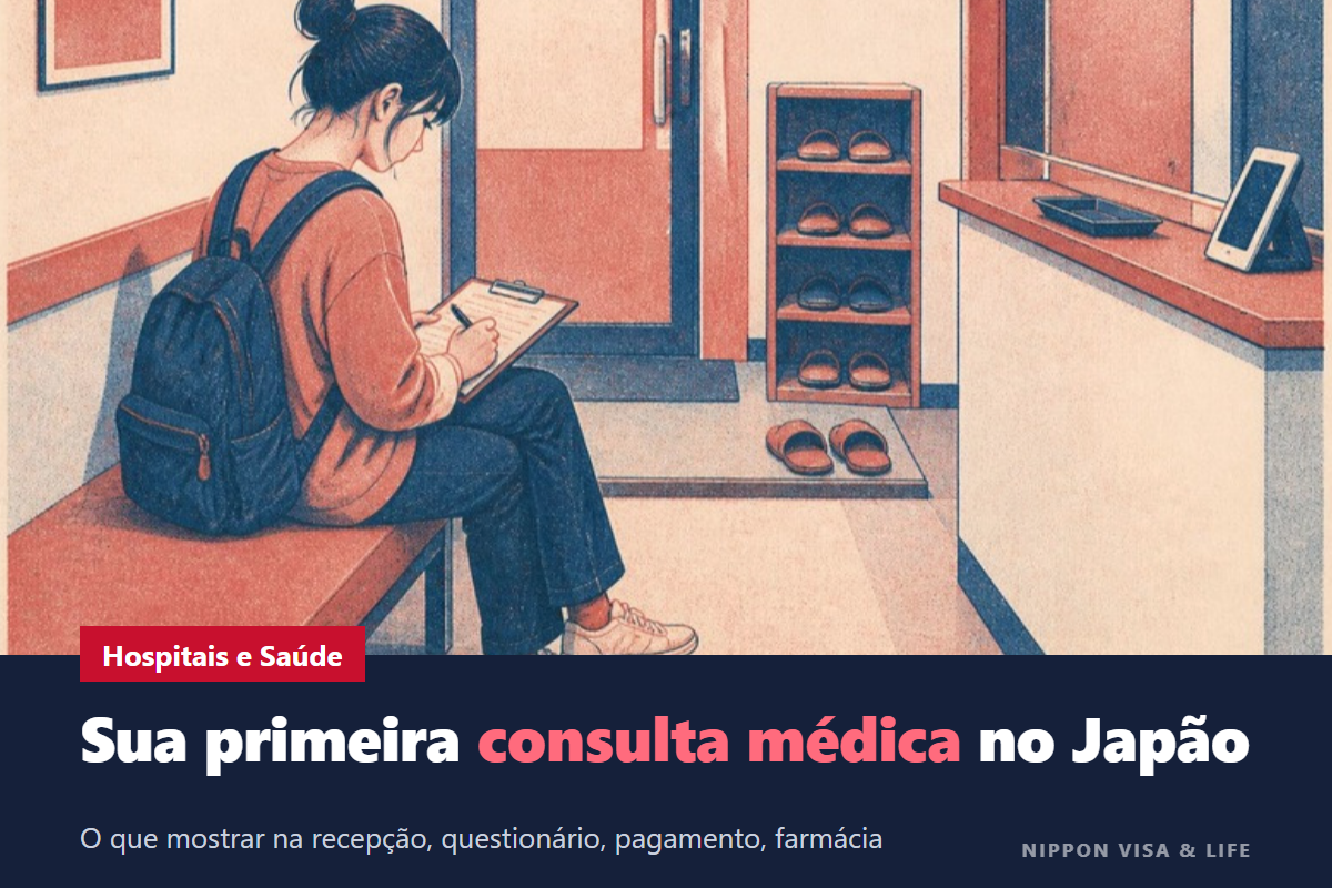 Como ir ao médico no Japão|Como escolher entre hospital e clínica, o que apresentar na recepção, questionário médico, pagamento e farmácia