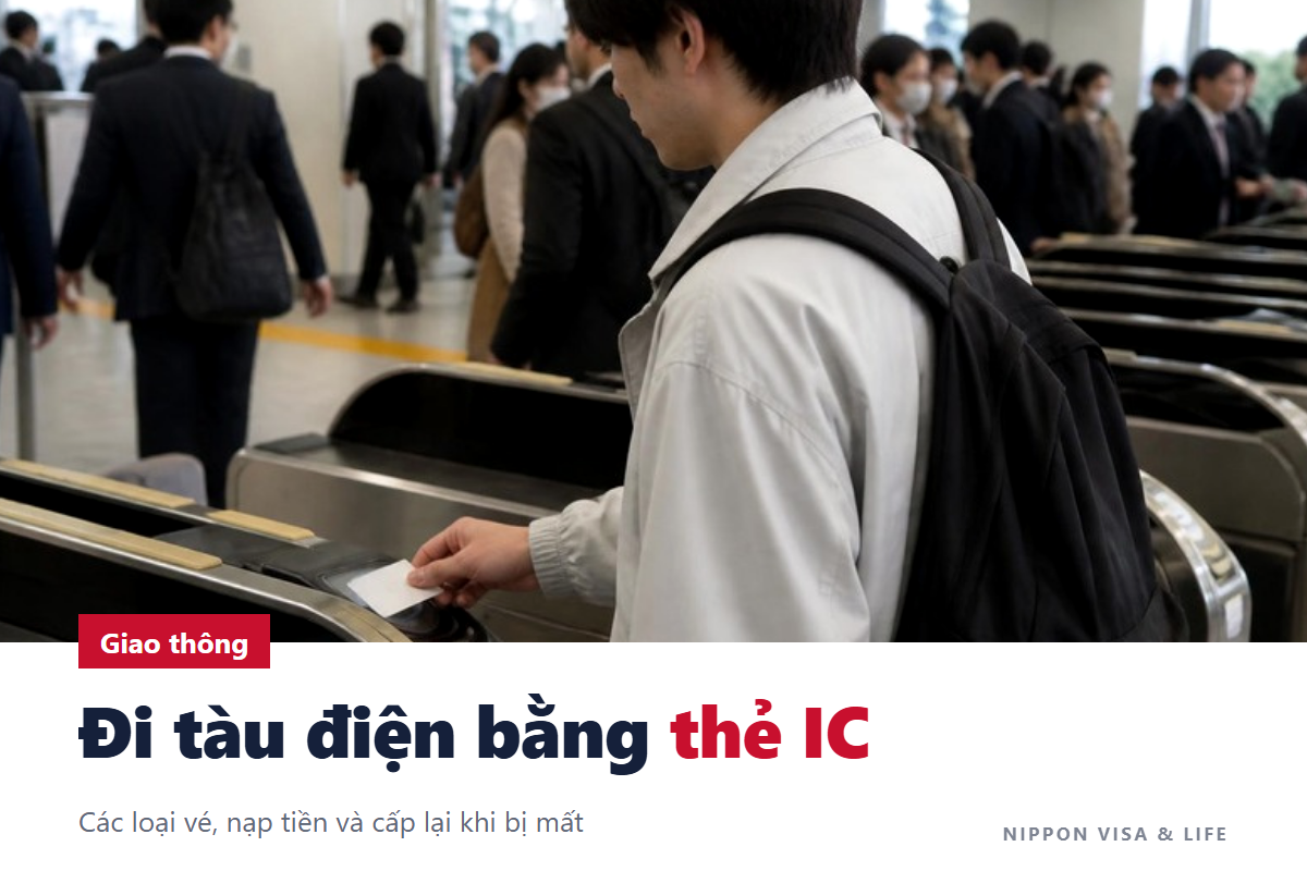 Cách đi tàu điện ở Nhật Bản và thẻ IC giao thông: Cách mua vé, đi qua cửa soát vé, nạp tiền và khi bị mất thẻ