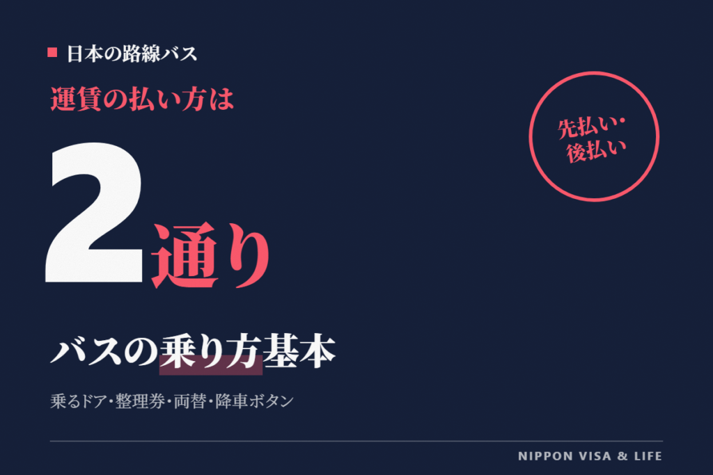 日本の路線バスの乗り方｜乗るドア・整理券・運賃の払い方・降りるときのボタン