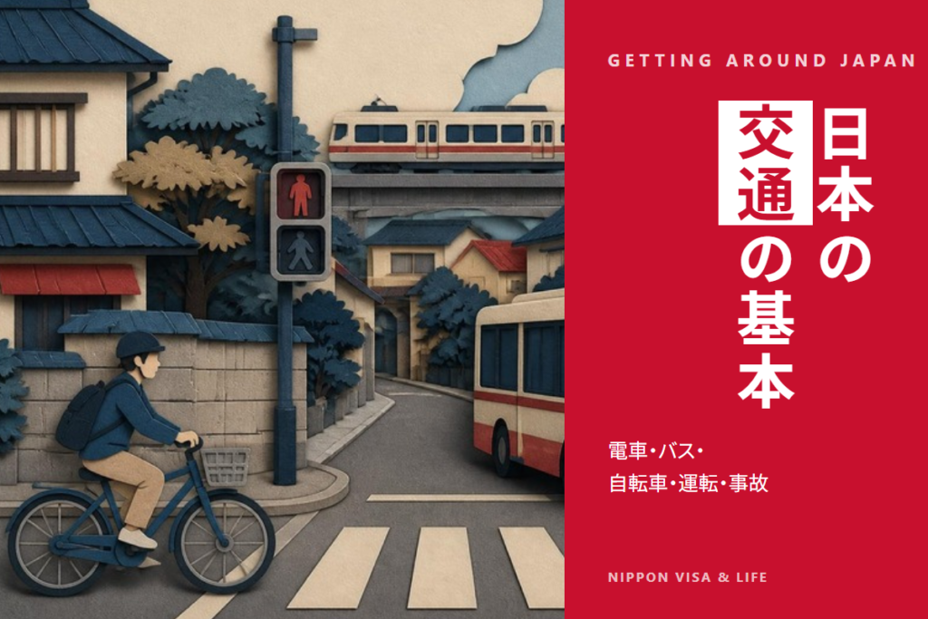 日本の交通の基本｜歩くとき・電車・バス・自転車・車の運転・交通事故のとき