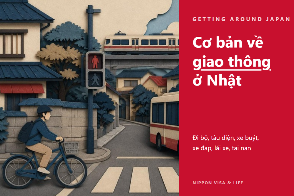 Những điều cơ bản về giao thông ở Nhật Bản: Khi đi bộ, tàu điện, xe buýt, xe đạp, lái xe và khi gặp tai nạn giao thông