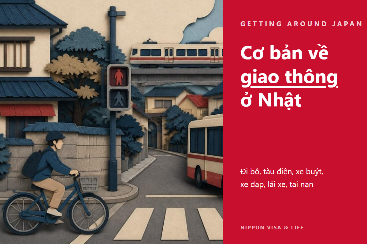 Những điều cơ bản về giao thông ở Nhật Bản: Khi đi bộ, tàu điện, xe buýt, xe đạp, lái xe và khi gặp tai nạn giao thông
