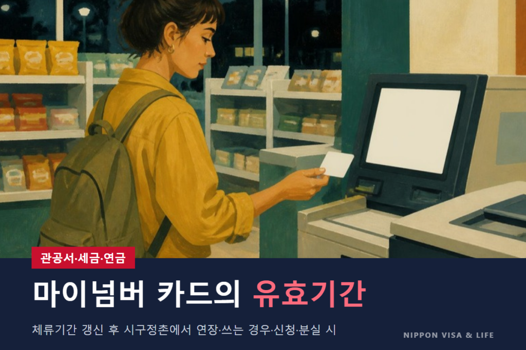 일본의 마이넘버(개인번호)와 마이넘버카드｜외국인 주민이 알아 둘 것(사용하는 곳·신청·유효기간 연장·잃어버렸을 때)