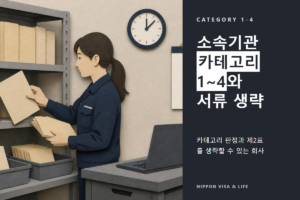 일본 특정기능 소속기관의 카테고리란? 1~4 판정과 생략할 수 있는 제출 서류