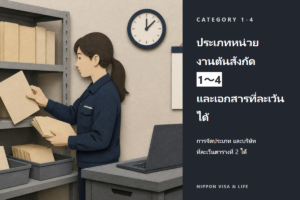 ประเภท (カテゴリー) ของหน่วยงานต้นสังกัดแรงงานทักษะเฉพาะในญี่ปุ่นคืออะไร? การจัดประเภท 1〜4 และเอกสารที่ละเว้นได้