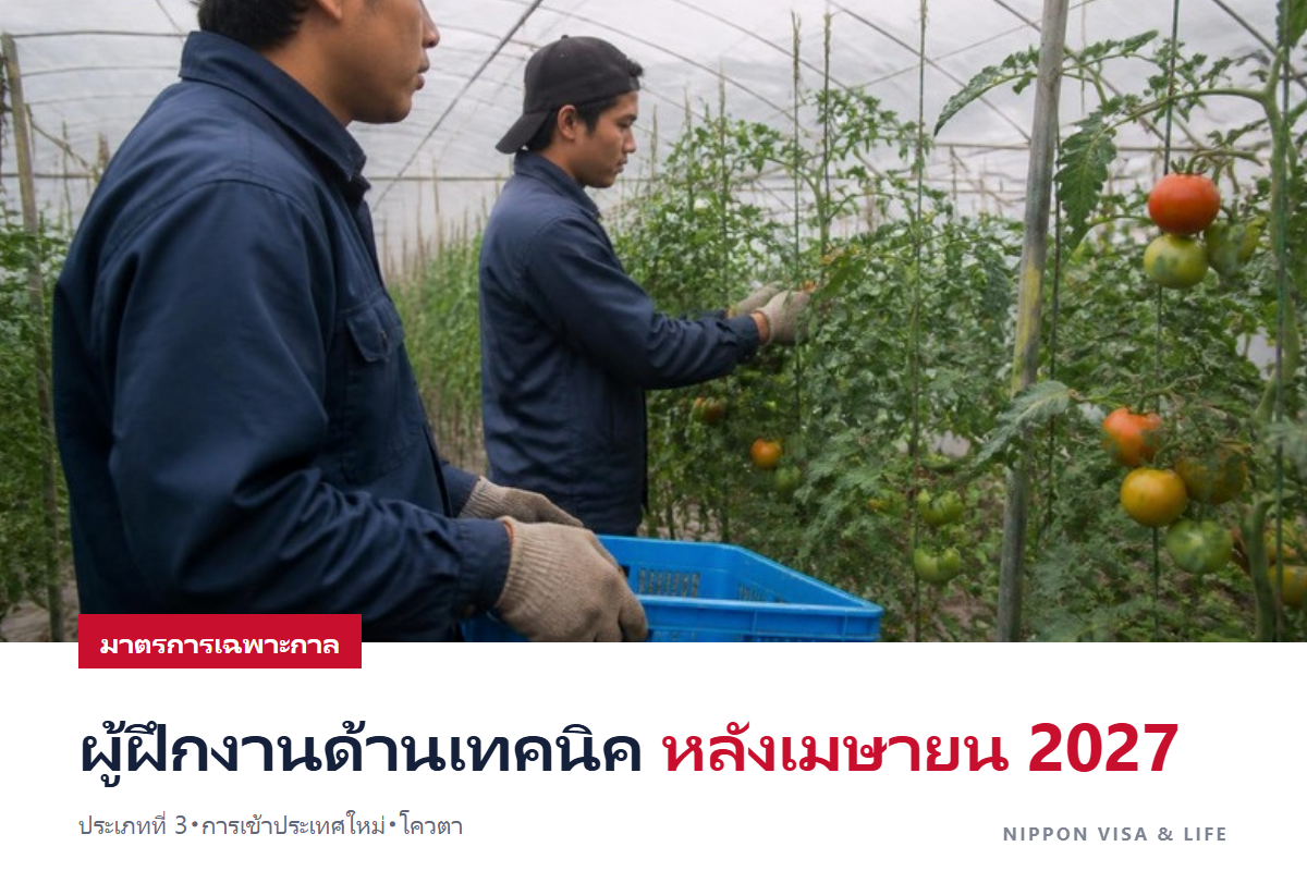 มาตรการเฉพาะกาลของการพัฒนาและการจ้างงาน (育成就労) ในญี่ปุ่น|ผู้ฝึกงานด้านเทคนิคจะเป็นอย่างไรหลังเมษายน 2027? ประเภทที่ 3・การเข้าประเทศใหม่・โควตาจำนวนการรับ