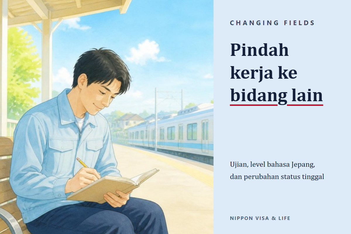 Cara pindah kerja ke bidang lain sebagai Pekerja Berketerampilan Spesifik di Jepang｜Kelulusan ujian, kategori pekerjaan, dan alur perubahan status tinggal