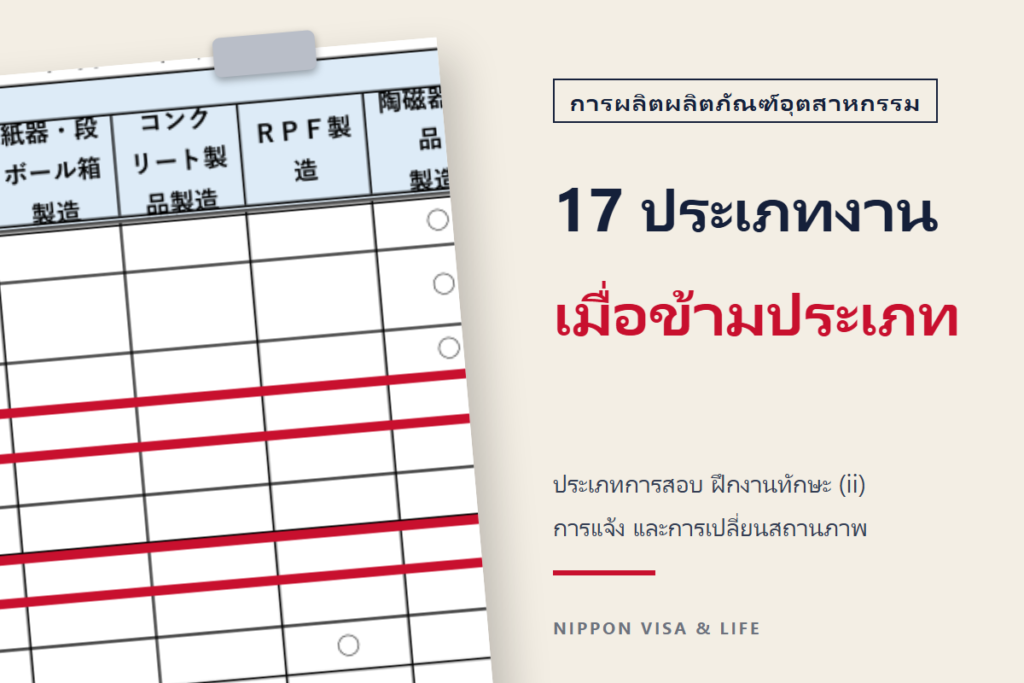 17 ประเภทงานของแรงงานทักษะเฉพาะสาขา "อุตสาหกรรมการผลิตผลิตภัณฑ์อุตสาหกรรม" ในญี่ปุ่น｜งานที่ทำได้ ประเภทการสอบ และกรณีข้ามประเภทงาน