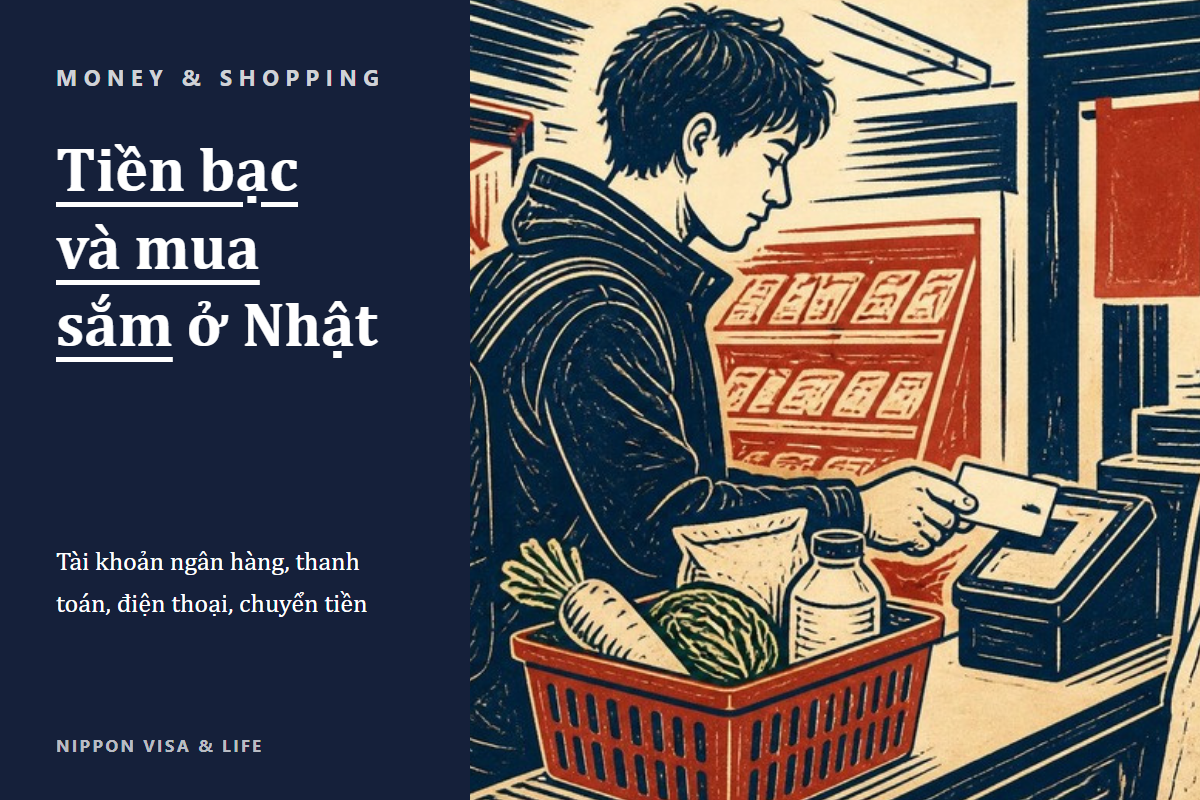 Những điều cơ bản về tiền bạc và mua sắm tại Nhật Bản: Tài khoản ngân hàng, cách thanh toán, thuế tiêu dùng, hợp đồng điện thoại thông minh, chuyển tiền ra nước ngoài và nơi tư vấn khi gặp khó khăn