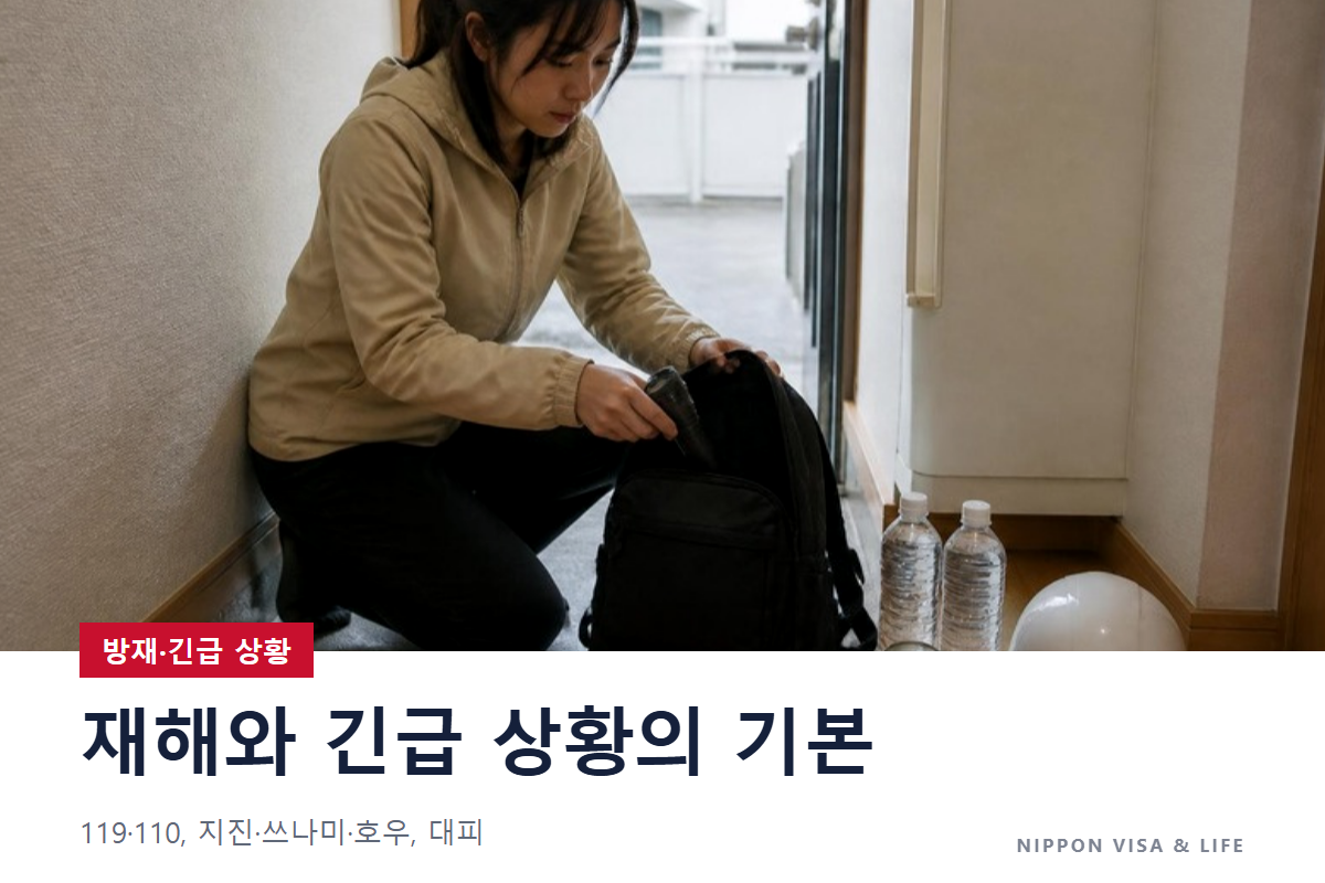 일본의 재해와 긴급 상황의 기본|119번·110번, 지진·쓰나미·큰비·화산, 피난과 다국어 정보