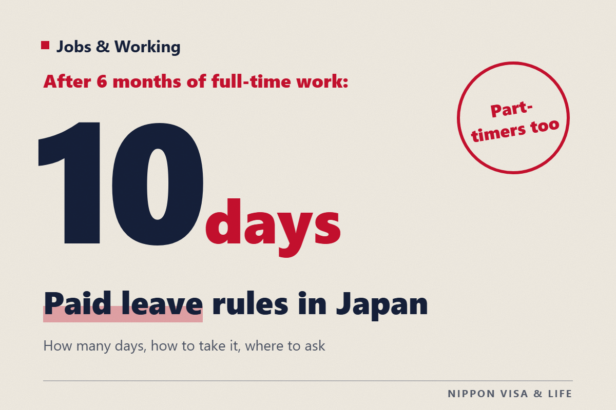 Paid Annual Leave Rules in Japan: How Many Days Do You Get? Can Part-Time Workers Take It Too?