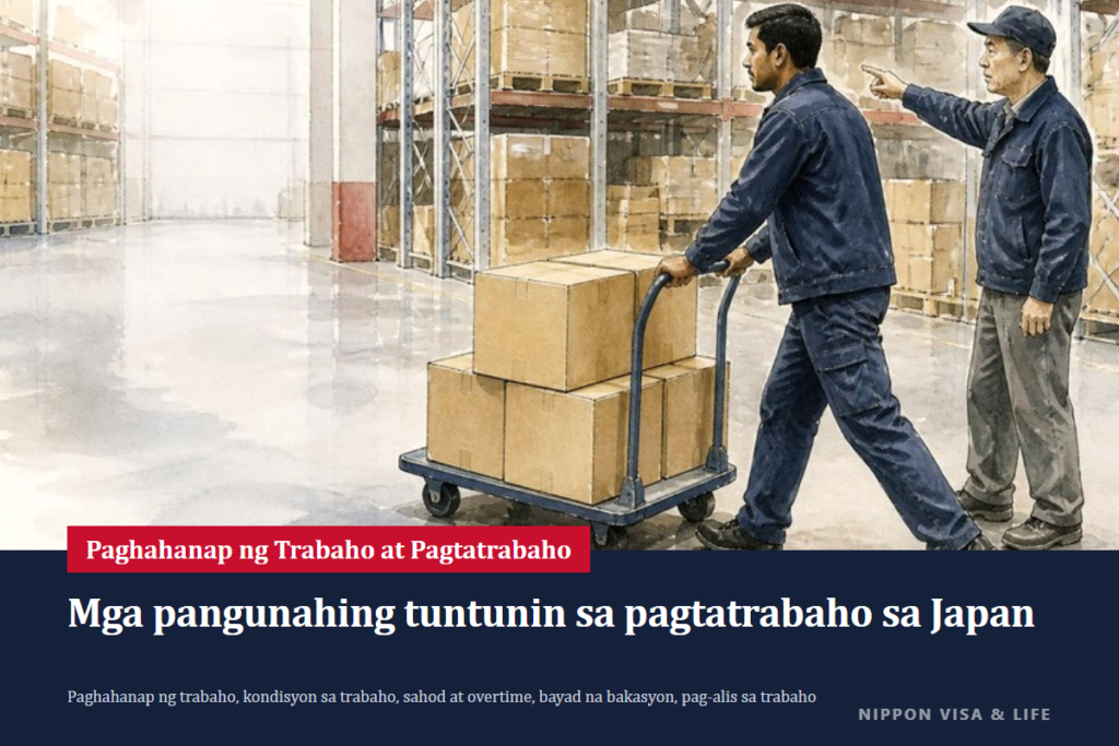 Mga Pangunahing Kaalaman sa Paghahanap ng Trabaho at Pagtatrabaho sa Japan｜Hello Work, Kondisyon sa Trabaho, Sahod at Overtime, Paid Leave, Pag-alis sa Trabaho, at mga Mapagkokonsultahan