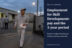 How Much Is the Salary in Employment for Skill Development in Japan? The "Equal to or Higher Than Japanese Workers" Rule and How Long You Can Work (3 Years in Principle, and After)