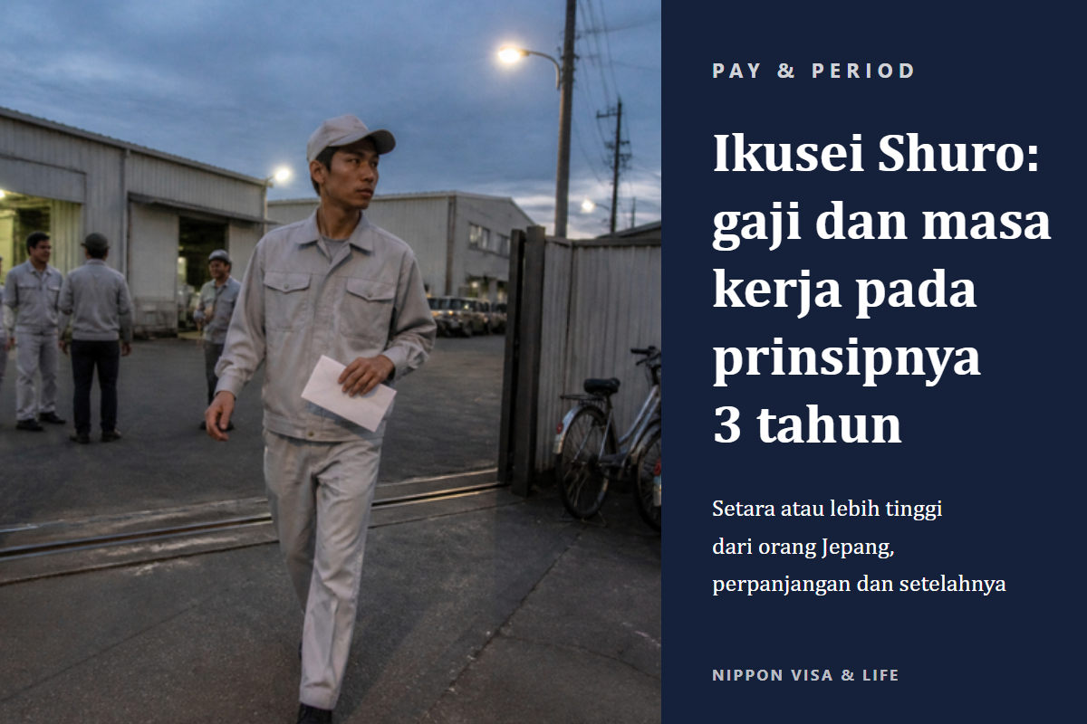 Berapa gaji Ikusei Shuro di Jepang? Aturan setara atau lebih tinggi dari orang Jepang dan masa kerja (pada prinsipnya 3 tahun, lalu setelahnya)