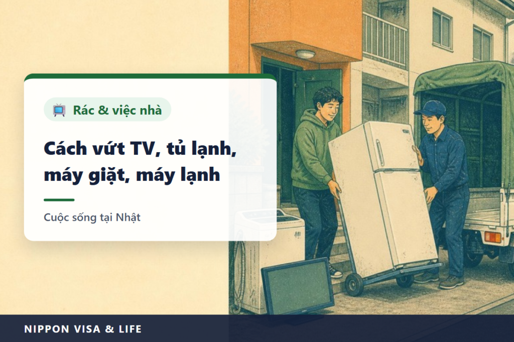 Cách bỏ tivi, tủ lạnh, máy giặt, máy điều hòa ở Nhật Bản: Cách bỏ và chi phí cho 4 loại đồ điện thuộc Luật Tái chế đồ điện gia dụng