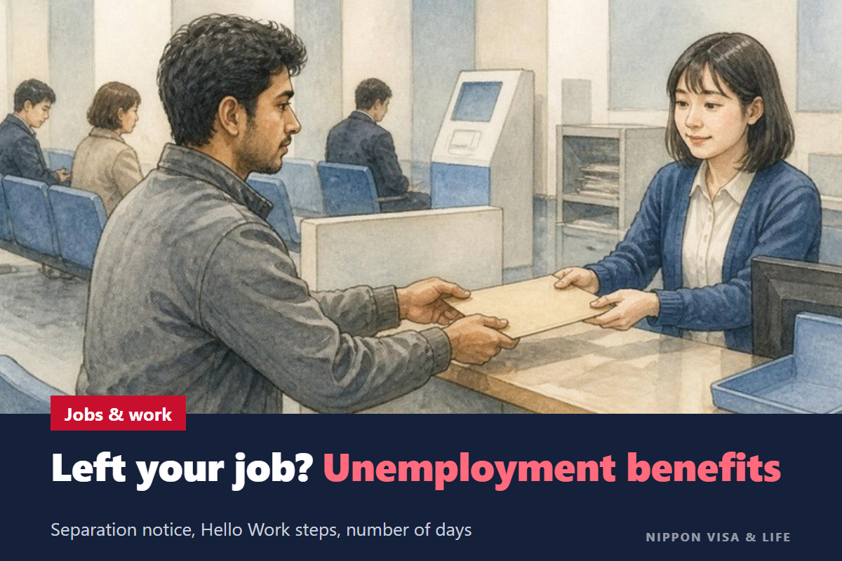 Unemployment Benefits in Japan After Leaving Your Job: Separation Notice, Hello Work Procedures, Conditions and How Long You Can Receive Them