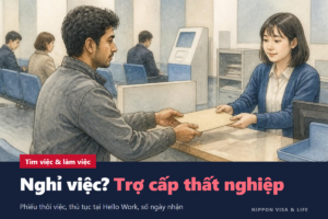 Trợ cấp thất nghiệp (bảo hiểm việc làm) khi nghỉ việc tại Nhật Bản | Phiếu thôi việc, thủ tục tại Hello Work, điều kiện và thời gian được nhận