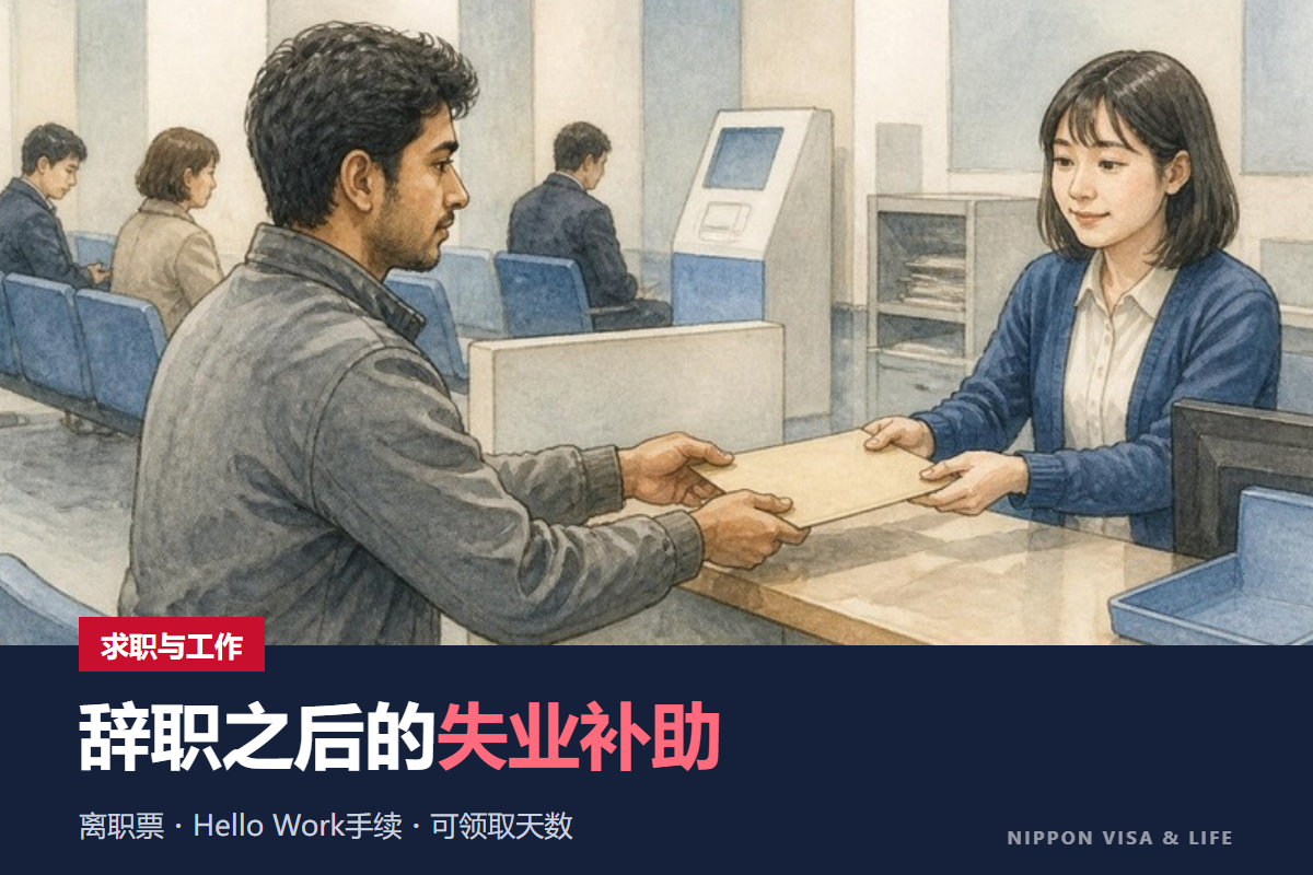 在日本辞职后的雇用保险（失业补助）｜离职票・Hello Work手续・领取条件和期间