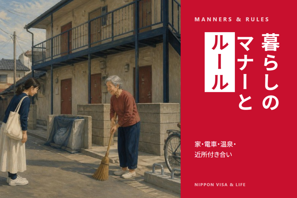 日本で暮らすときに知っておきたいマナーとルール｜家・電車やバス・温泉・近所付き合い・お酒とたばこ・休日