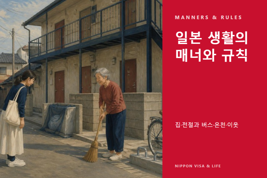일본에서 살 때 알아 두어야 할 매너와 규칙｜집·전철과 버스·온천·이웃과의 관계·술과 담배·휴일