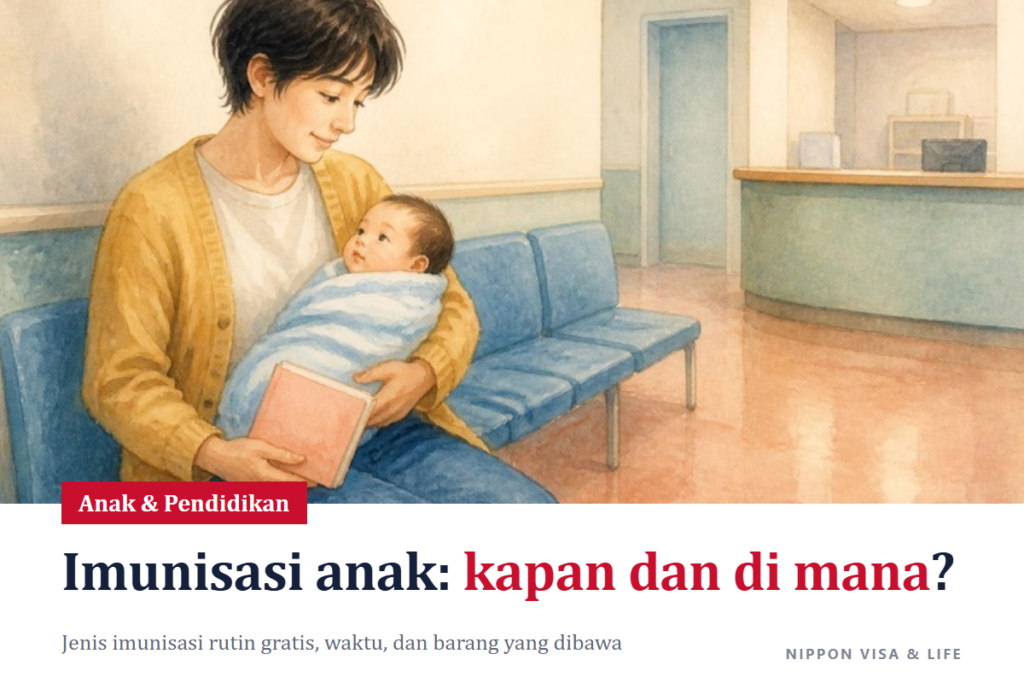 Imunisasi Anak di Jepang | Jenis, Waktu, Cara Mendapatkan, dan Barang Bawaan untuk Imunisasi Rutin yang Gratis