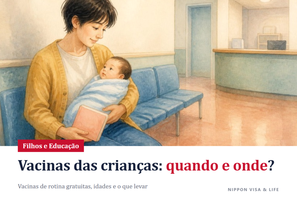 Vacinação infantil no Japão｜Tipos, idades, como tomar e o que levar nas vacinas de rotina gratuitas