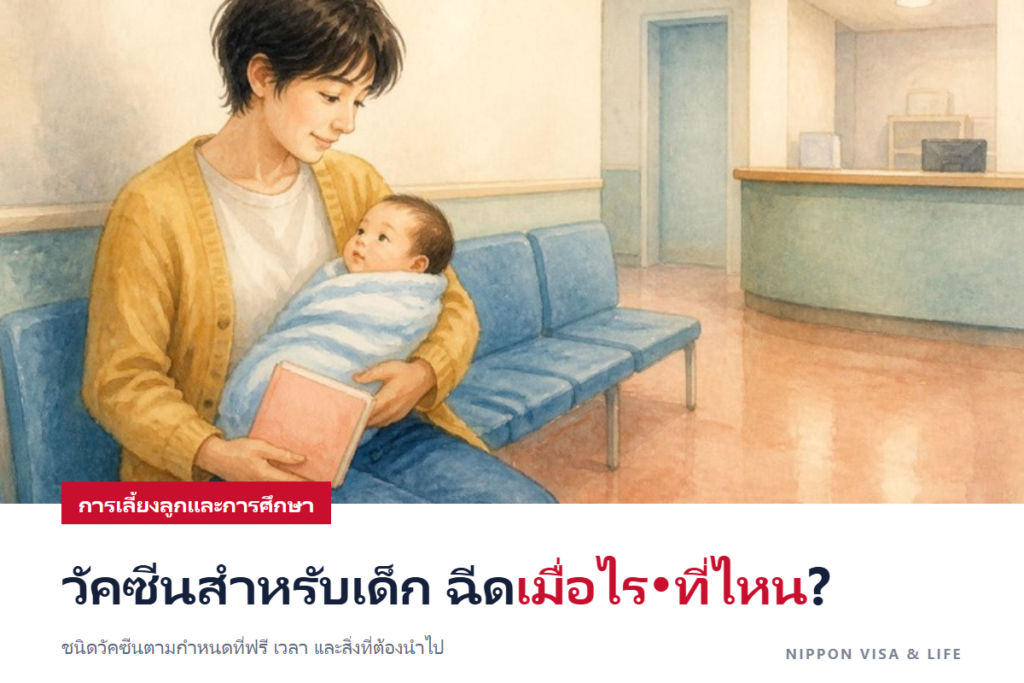 การฉีดวัคซีนของเด็กในญี่ปุ่น｜ชนิด ช่วงเวลา วิธีรับ และสิ่งที่ต้องนำไป สำหรับการฉีดวัคซีนตามกำหนดที่รับได้ฟรี