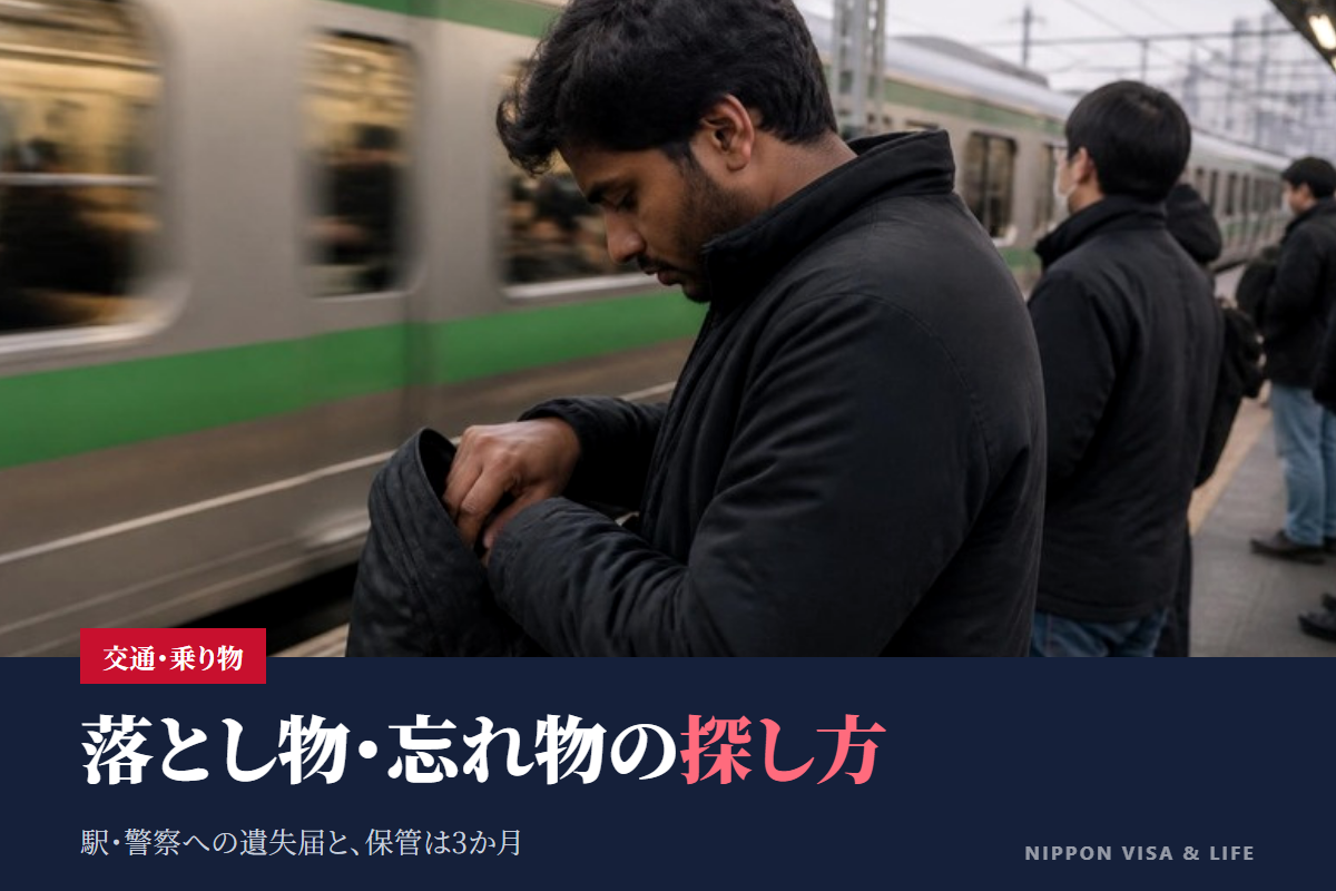 日本で落とし物・忘れ物をしたとき｜駅・電車・バス・タクシー・道で落としたときの探し方と遺失届