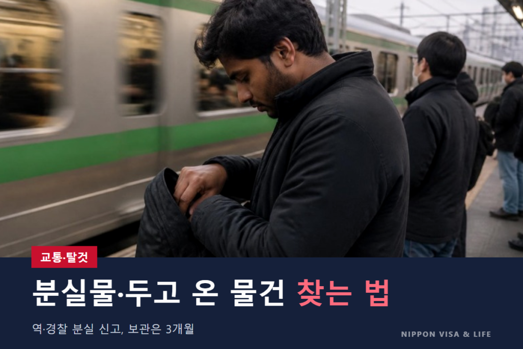 일본에서 분실물·두고 내린 물건이 생겼을 때｜역·전철·버스·택시·길에서 잃어버렸을 때 찾는 법과 유실신고