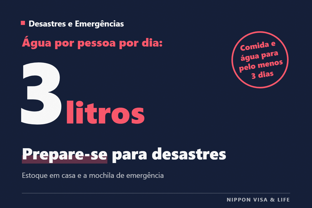 Como se preparar para desastres no Japão｜Estoque de comida e água (de 3 dias a 1 semana) e o que levar na bolsa de emergência