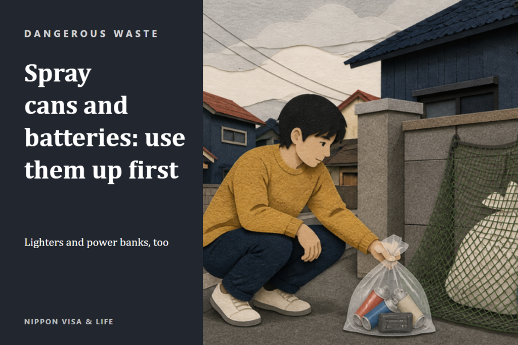 How to Throw Away Spray Cans, Batteries and Lighters in Japan: Disposing of Dangerous Waste Such as Lithium-Ion Batteries and Gas Canisters
