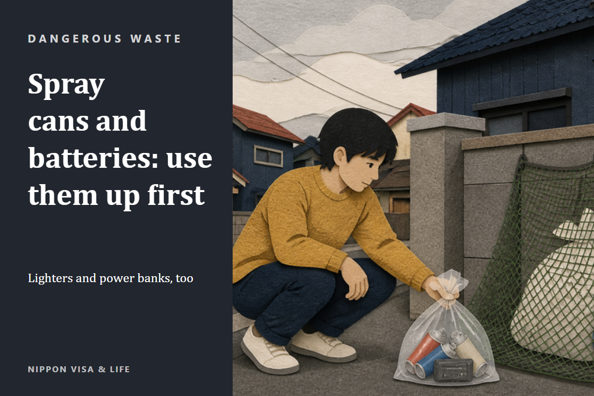 How to Throw Away Spray Cans, Batteries and Lighters in Japan: Disposing of Dangerous Waste Such as Lithium-Ion Batteries and Gas Canisters