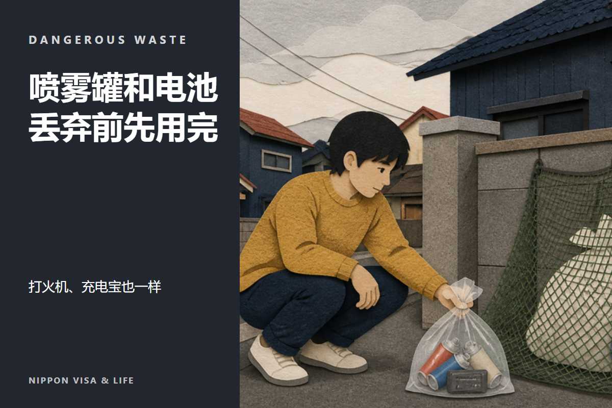 在日本如何扔喷雾罐・电池・打火机｜锂离子电池・卡式气罐等危险垃圾的扔法