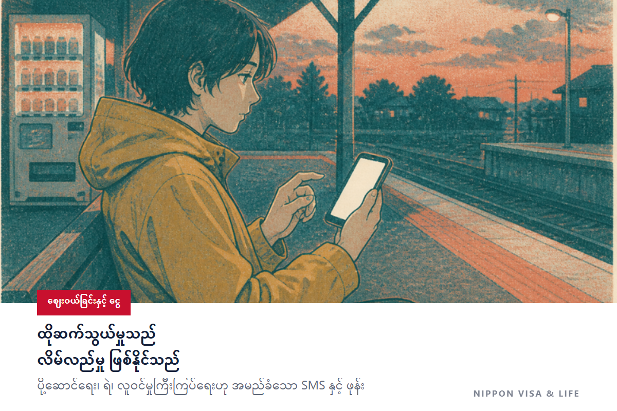 ဂျပန်တွင် လိမ်လည်သော အီးမေးလ်・SMS・ဖုန်း ရောက်လာသည့်အခါ | ပစ္စည်းပို့ကုမ္ပဏီ・ရဲ・လူဝင်မှုကြီးကြပ်ရေး အမည်ကို အသုံးပြုသည့် လိမ်နည်းများနှင့် တိုင်ပင်နိုင်သောနေရာ (#9110・188)