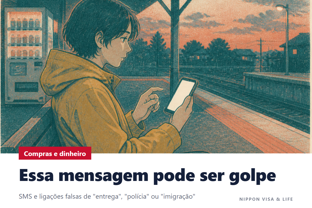 Golpes por e-mail, SMS e telefone no Japão｜Golpes em nome de transportadoras, da polícia e da imigração, e onde pedir ajuda (#9110・188)