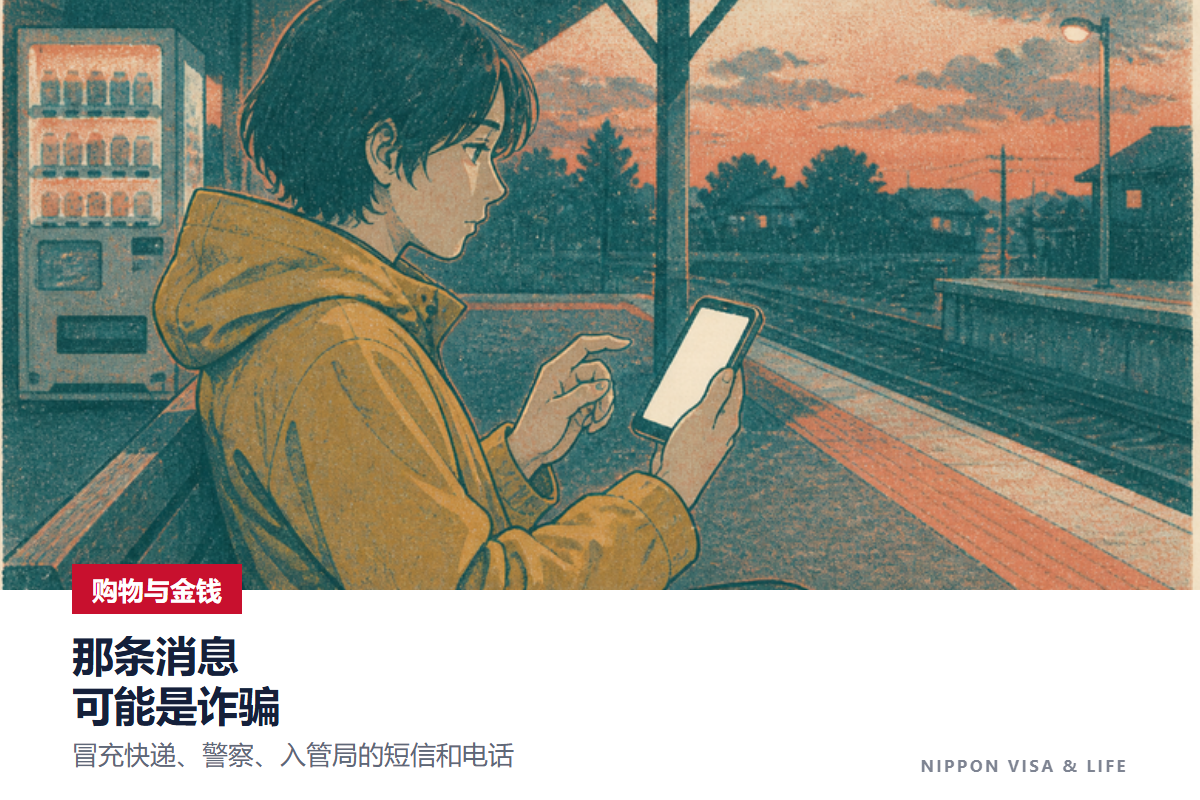 在日本发现诈骗邮件・短信・电话时｜冒充快递・警察・入管的手法与咨询窗口（#9110・188）