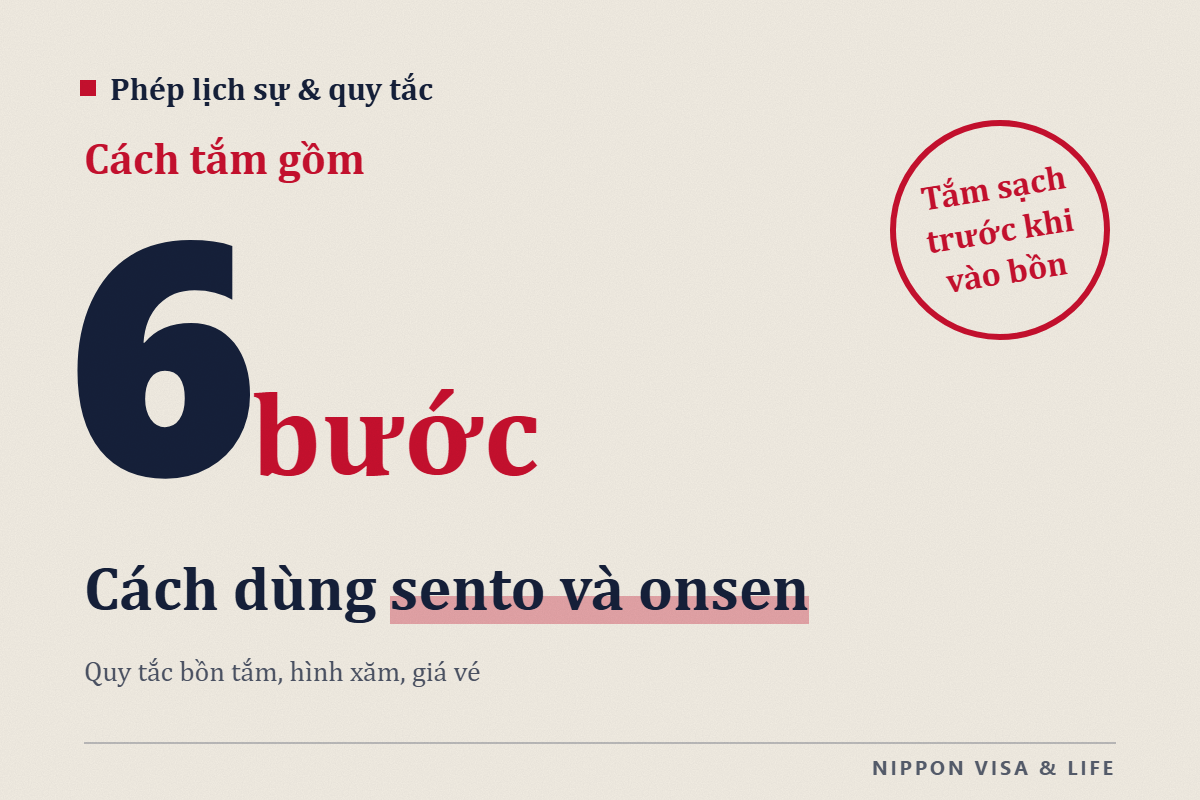 Cách tắm ở sento (nhà tắm công cộng) và onsen (suối nước nóng) tại Nhật Bản | Việc cần làm trước khi vào bồn, quy tắc trong bồn tắm, hình xăm, độ tuổi của trẻ em và giá vé