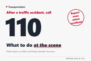 If You Are in or Cause a Traffic Accident in Japan: What to Do on the Spot, Reporting to the Police, the Traffic Accident Certificate and Claiming Compulsory Automobile Liability Insurance