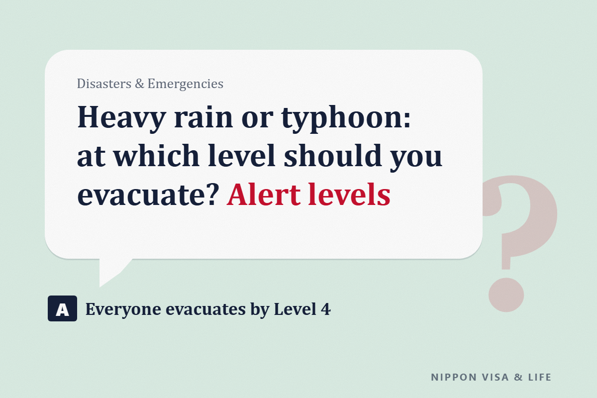 Heavy Rain and Typhoon Alert Levels and Evacuation Information in Japan: When to Evacuate at Level 3 and 4, and New Names Such as "Level 4 Heavy Rain Urgent Warning"
