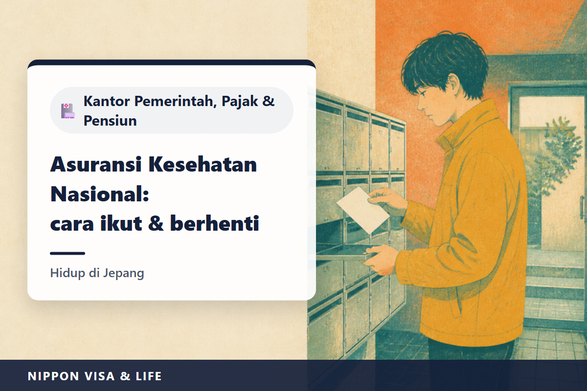 Cara Mendaftar dan Berhenti dari Asuransi Kesehatan Nasional di Jepang | Siapa yang Ikut, Lapor dalam 14 Hari, Barang yang Dibawa, Iuran dan Keringanan