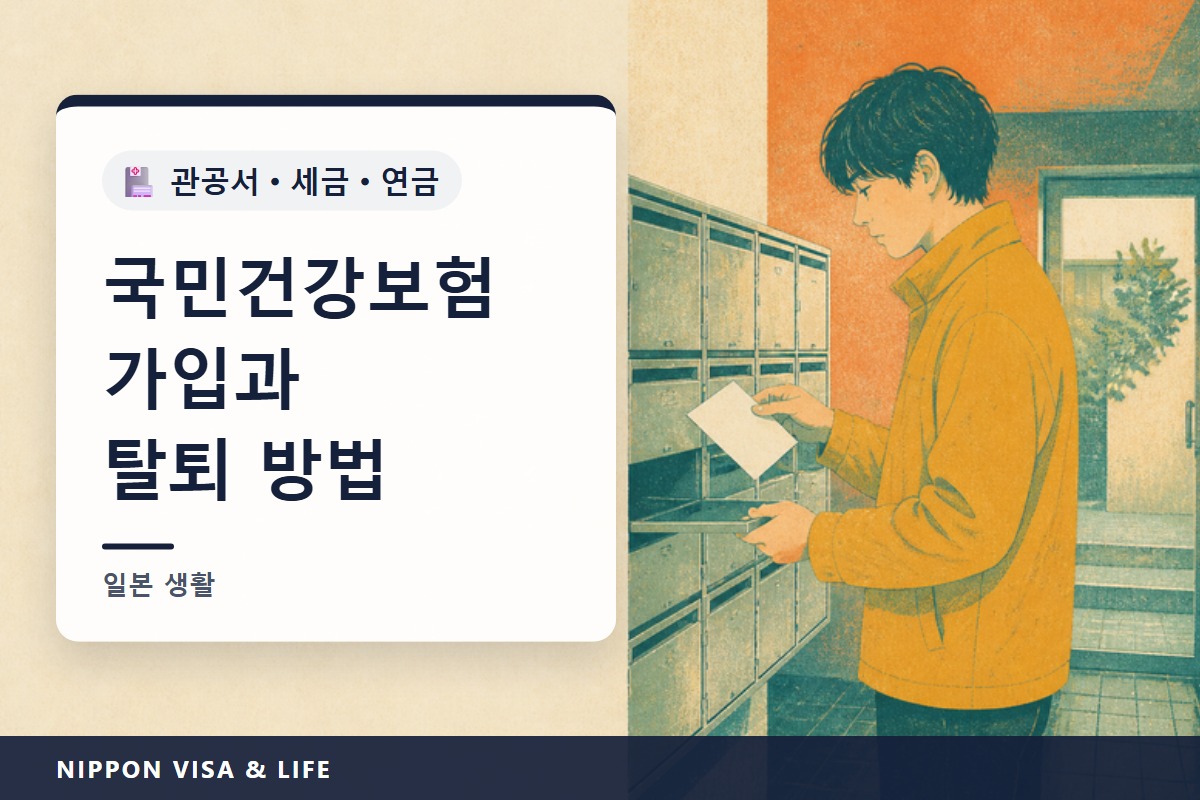 일본의 국민건강보험 가입 방법과 탈퇴 방법｜가입하는 사람·14일 이내의 신고·준비물·보험료와 경감