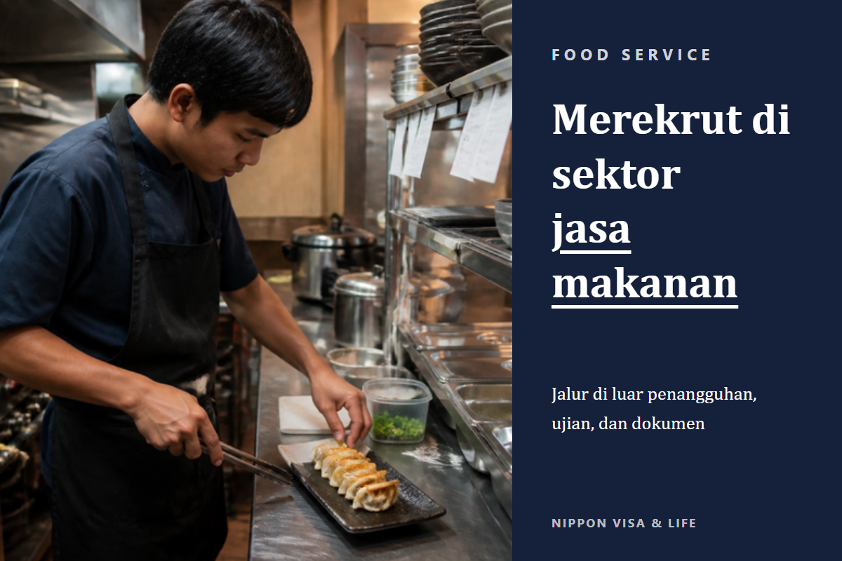 Cara Mempekerjakan Orang Asing sebagai Pekerja Berketerampilan Spesifik bidang "Jasa Makanan" di Jepang | Rekrutmen yang Tidak Terkena Penghentian, Ujian, dan Dokumen yang Diperlukan