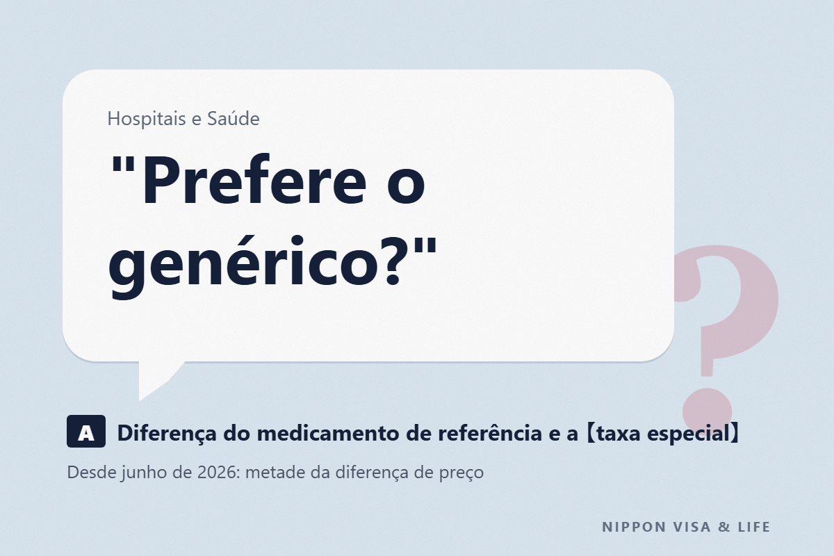 O que é medicamento genérico no Japão|O que a farmácia pergunta e a "taxa especial" ao escolher o medicamento de referência