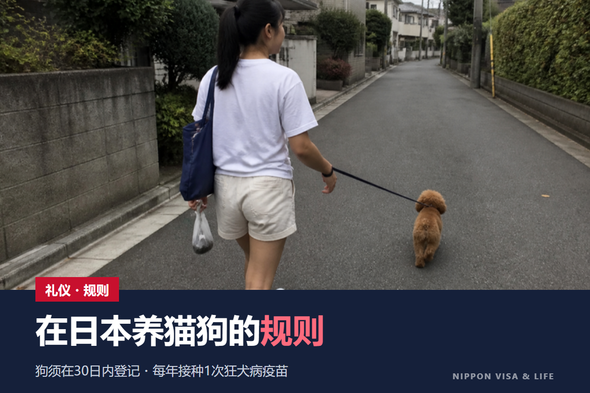在日本养狗、养猫的规则|狗的登记・狂犬病预防注射・微芯片・集合住宅和遛狗的礼仪